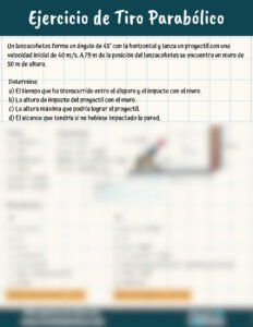 Ejercicio resuelto #2 Movimiento parabólico (proyectiles)